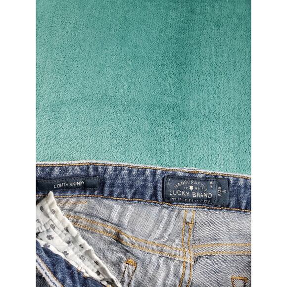 Lucky Brand Jeans Size 6 Womens Blue Stretch Pants Medium Mid Rise Lolita Skinny - Picture 3 of 13